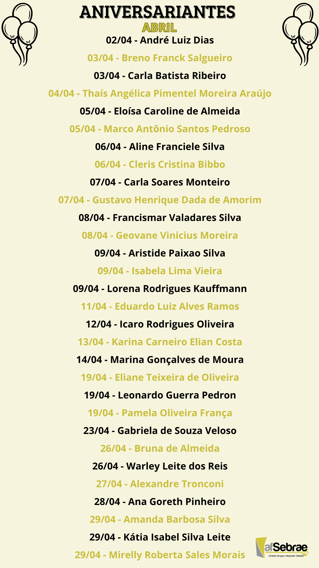 ANIVERSARIO ABRIL